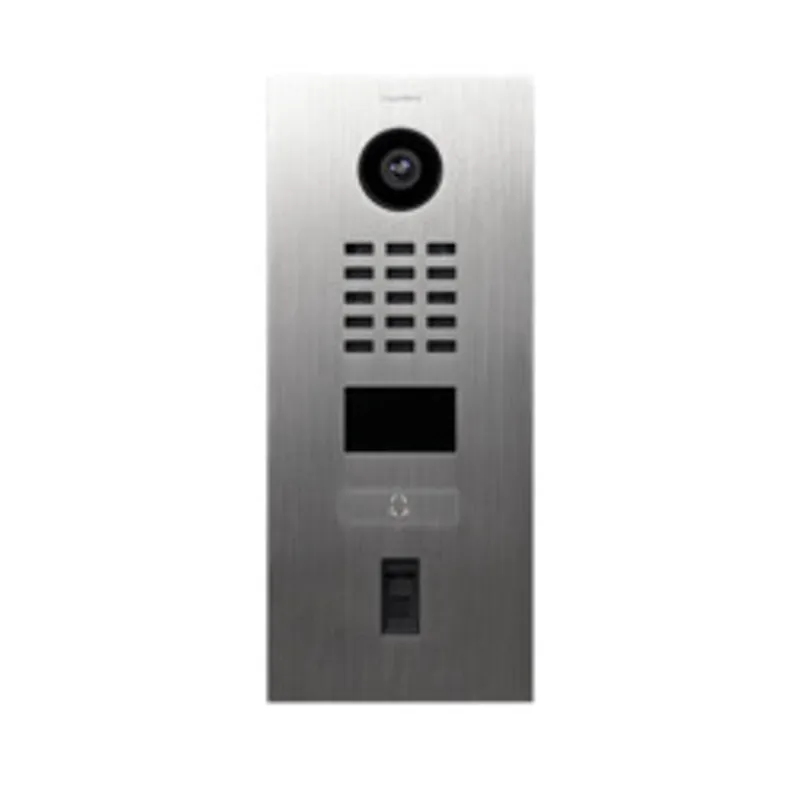 DoorBird D2101FV IP-Video-Türstation mit Fingerabdruckscanner, silberne Edelstahl-Türsprechanlage mit Kamera, Tastenfeld,