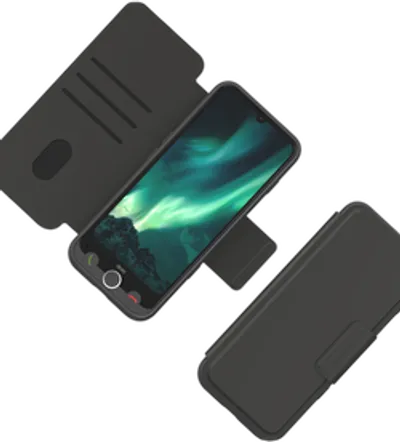 Doro Wallet Case graphit für Aurora A3x