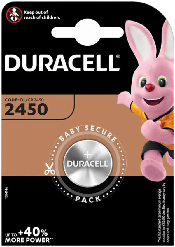 Duracell Batterie Knopfzelle CR2450 3.0V Lithium 1St.
