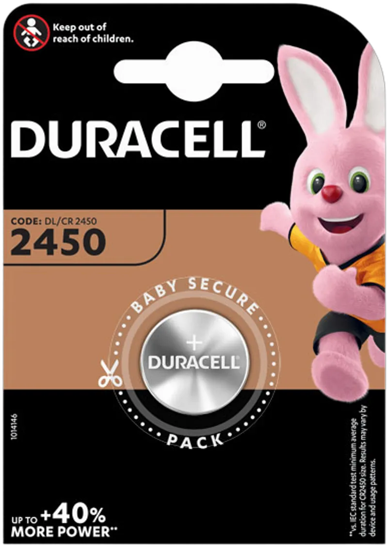 Duracell Batterie Knopfzelle CR2450 3.0V Lithium 1St.