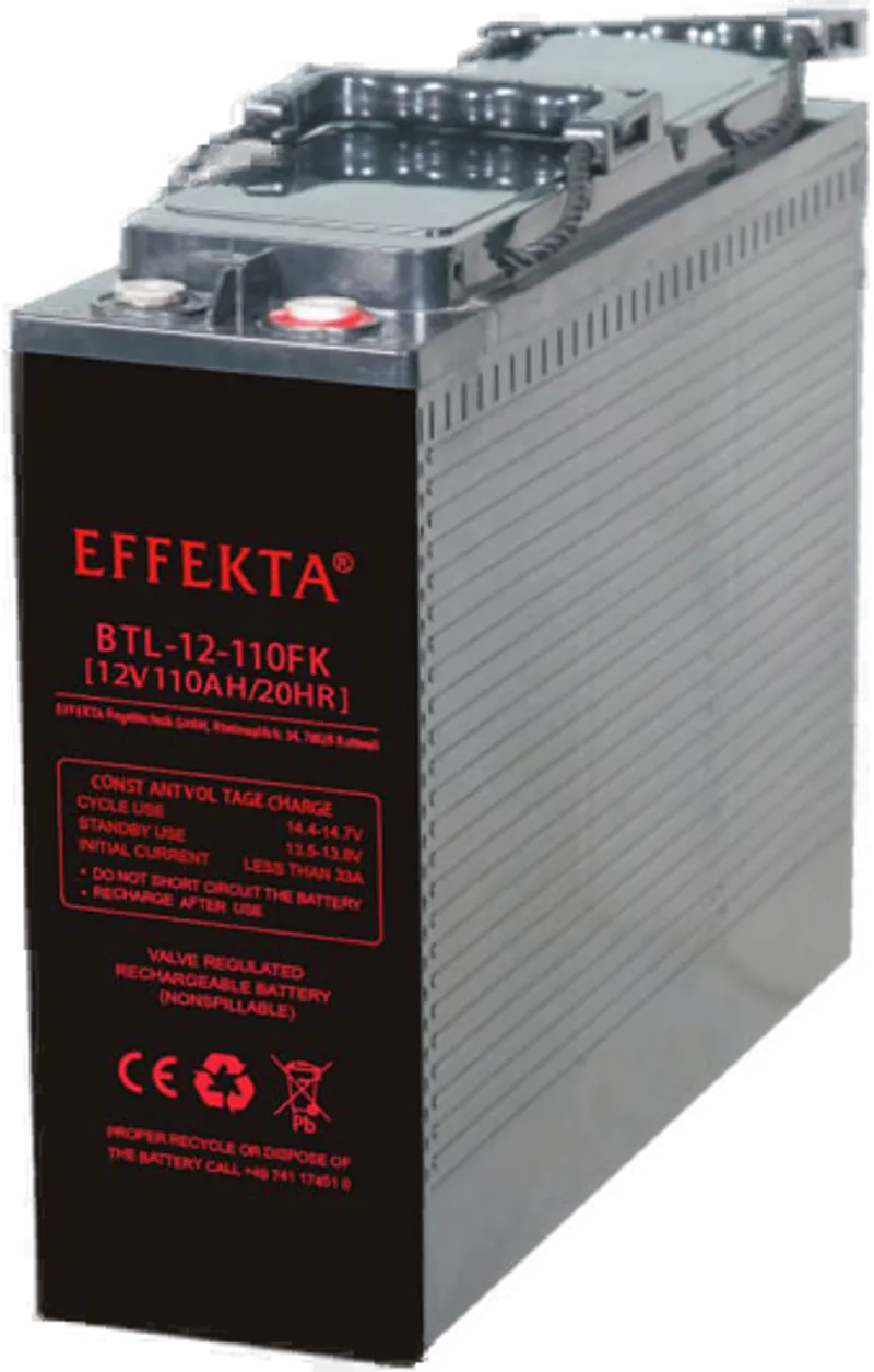 Effekta zbh. Akku 12V/120Ah, 10-Jahresbatterien, M8 Schraubanschluss, Kontaktfläche Ø 16 mm (F12)