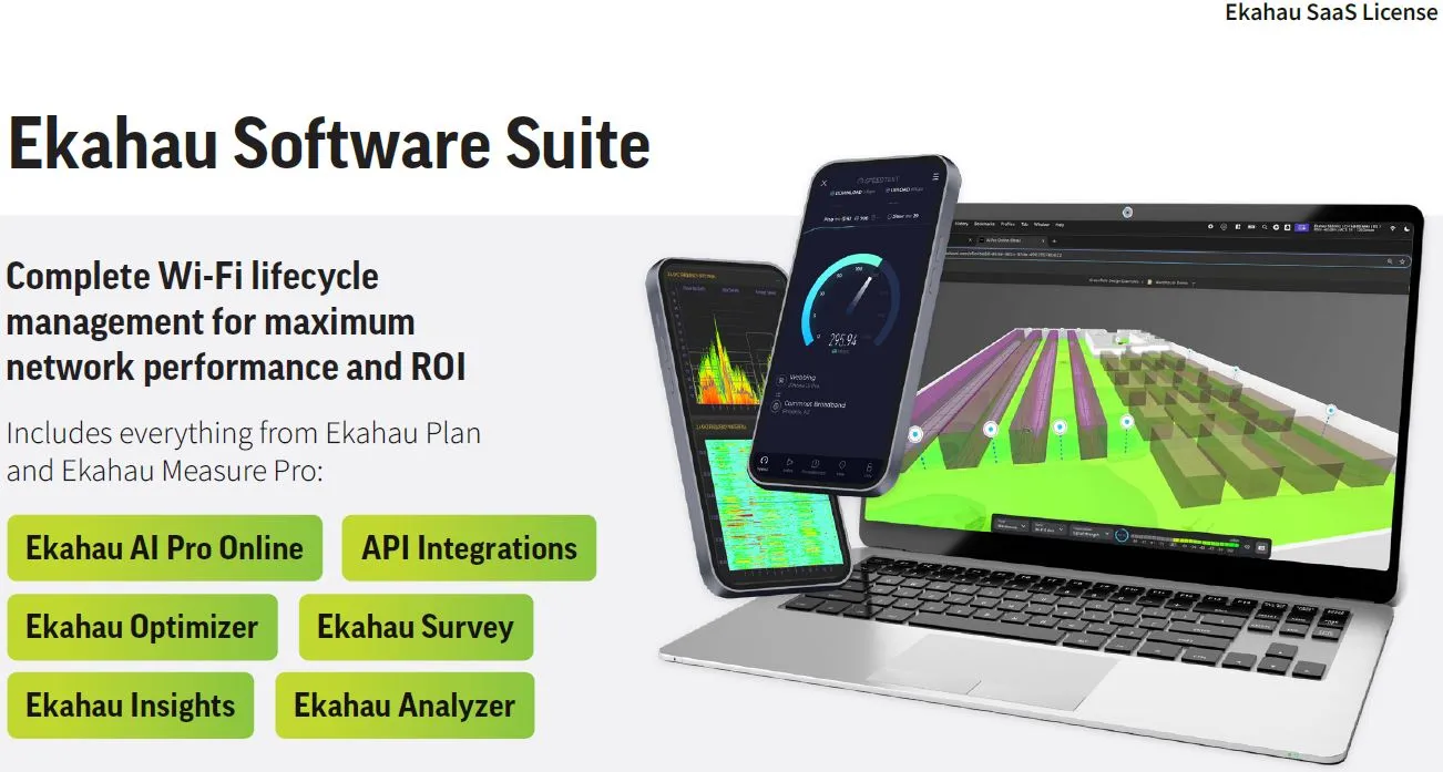 Ekahau Software Suite Plus, 3 Jahre, SaaS-Lizenz, incl.Ekahau Sidekick 2 (ESK-2)
