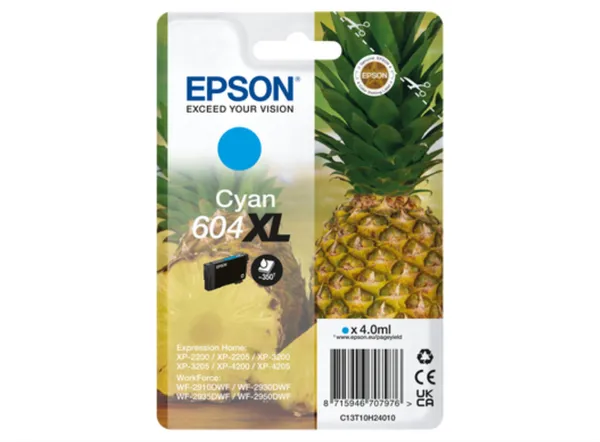 Patrone Epson 604 cyan XL                              T10H2