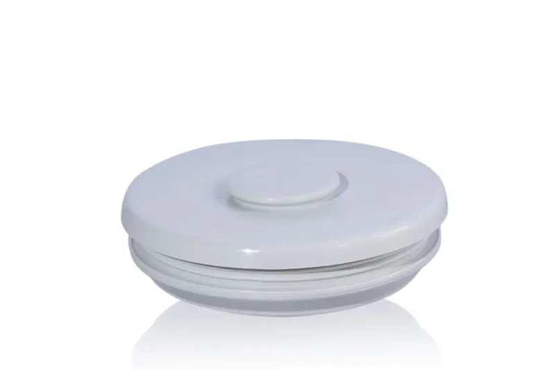 F-TRONIC Doppelmembranstutzen IP65 M32 DMS32 in plastica bianca con membrana centrale rialzata e filettatura inferiore