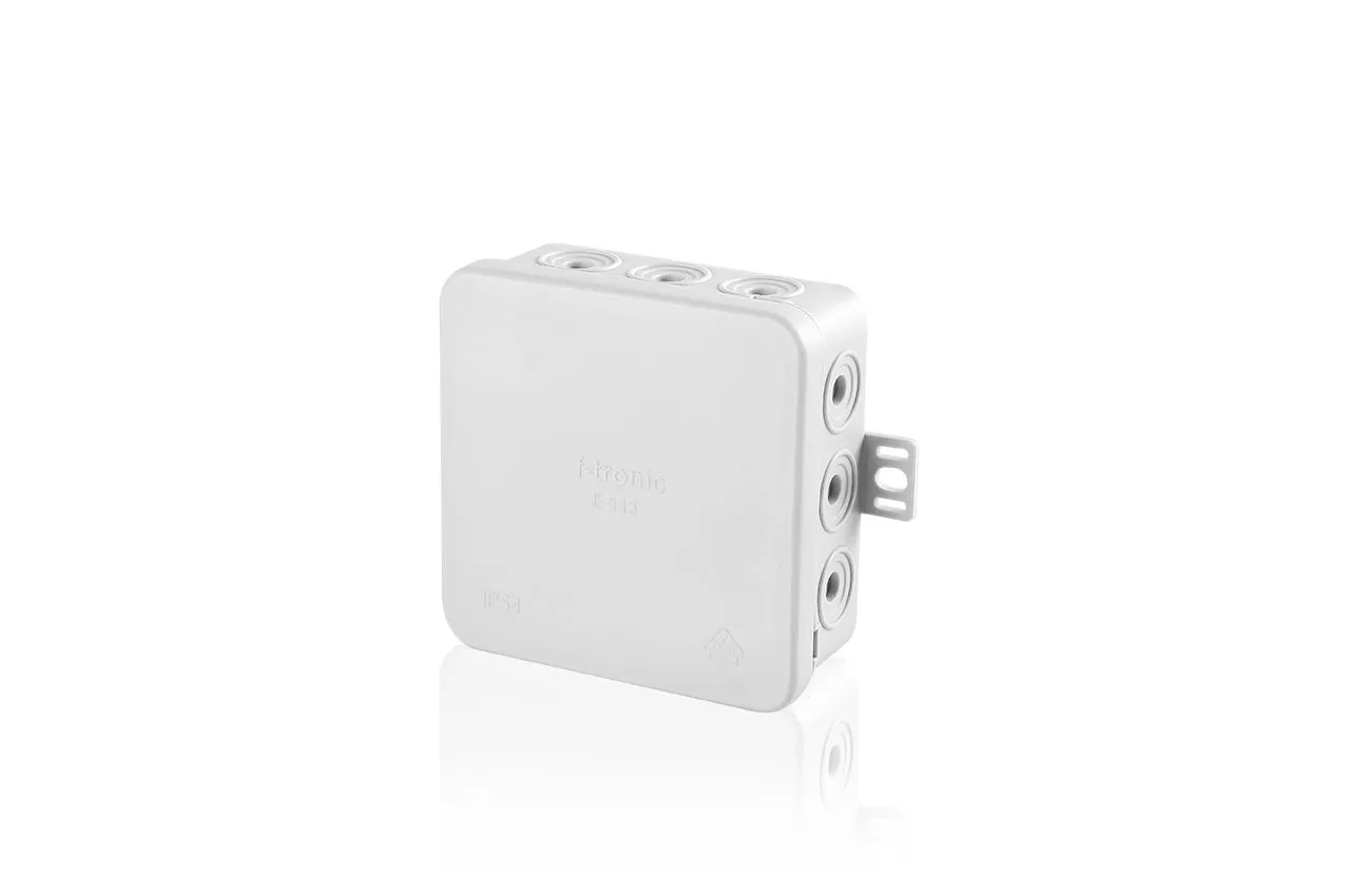 f-tronic FR Abzweigkasten IP54, 85x85x40mm, grau, E113 f-tronic FR Abzweigkasten IP54, 85x85x40mm, grau, E113