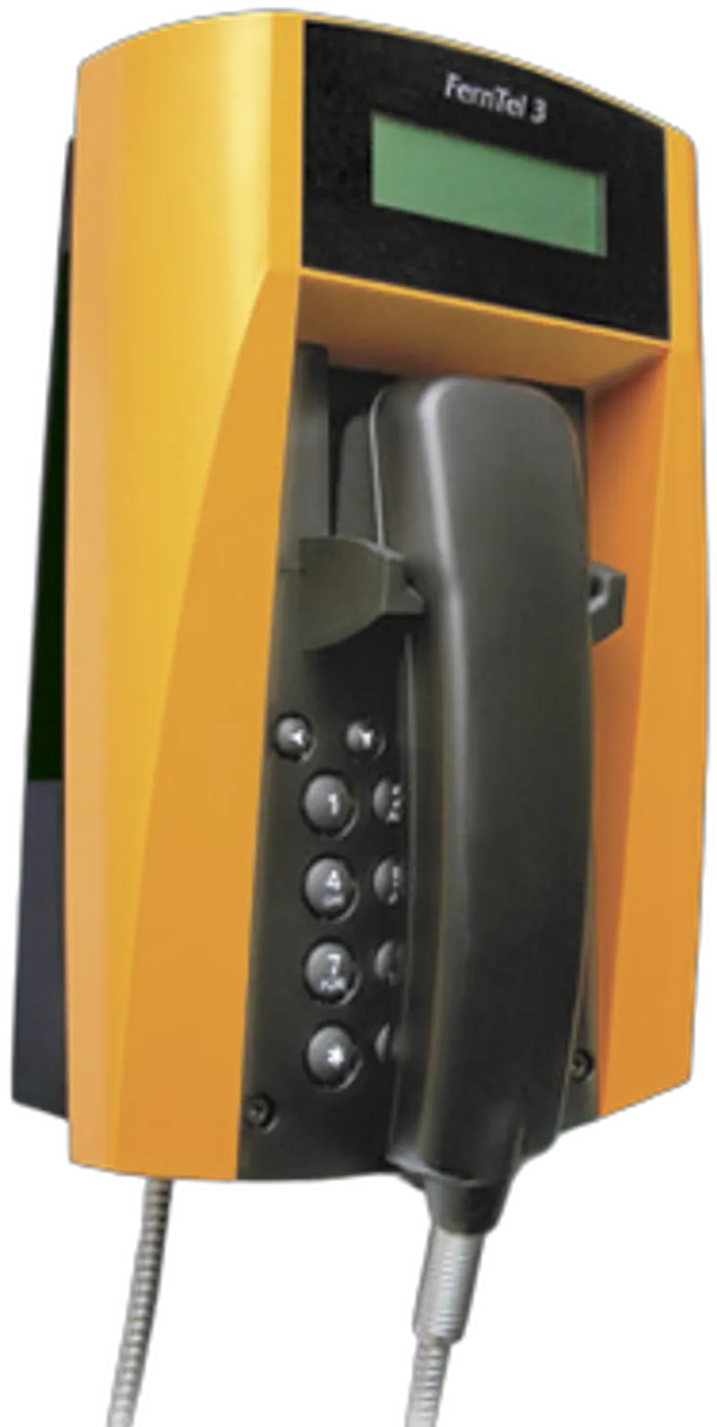 FHF Wetterfestes Telefon FernTel 3   schwarz/gelb   mit Disp