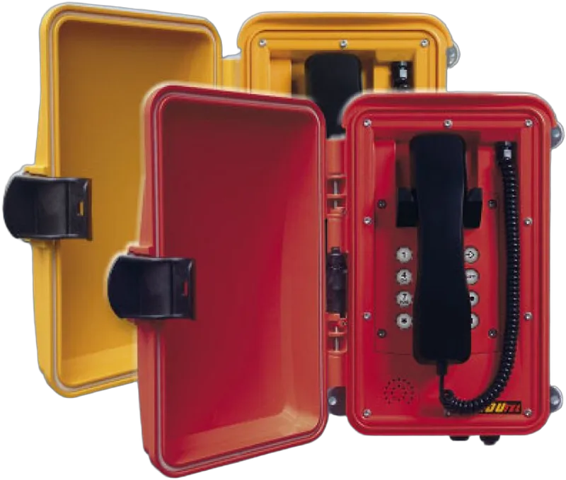 FHF Wetterfestes Telefon InduTel Kunststoffgehäuse mit Schutztür "Gelbe-Housing"