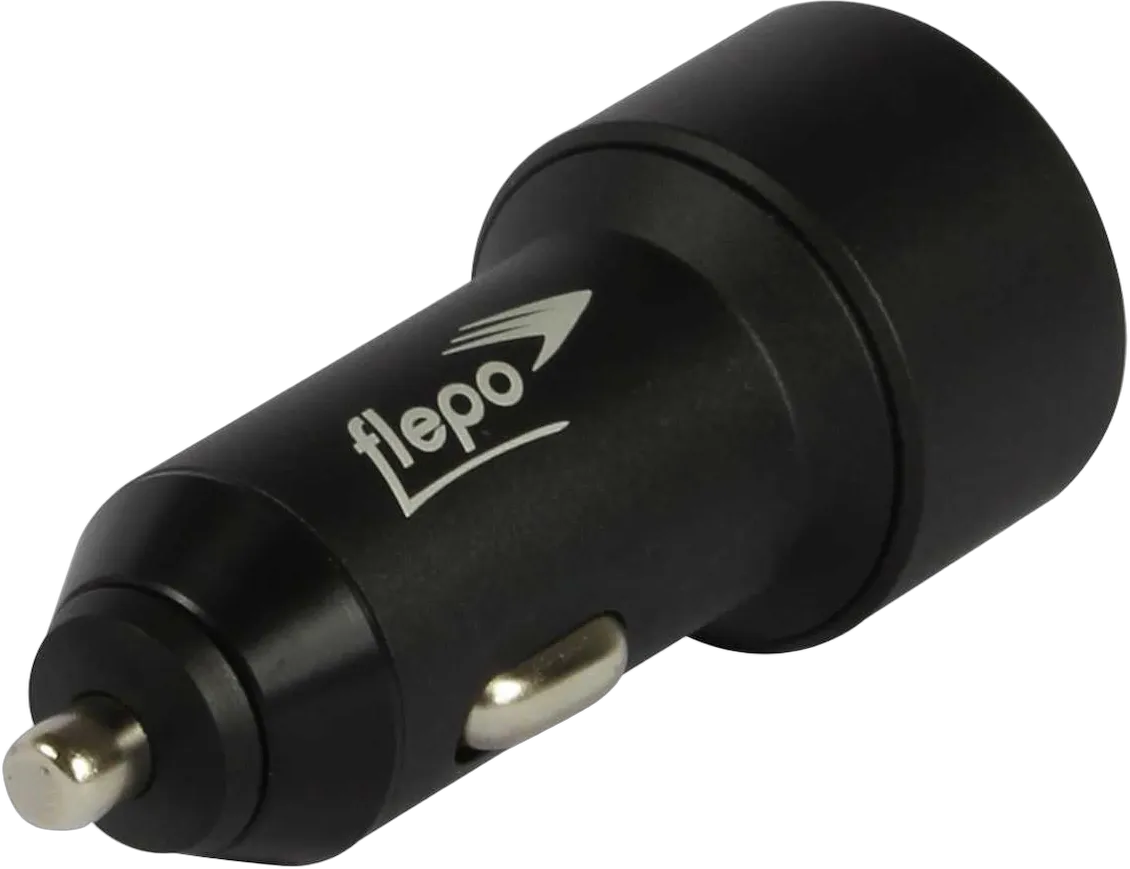Flepo Netzteil KFZ 2-fach 12V-24V - max 4A - Quick Charge 3.0 Flepo Netzteil KFZ 2-fach 12V-24V - max 4A - Quick Charge 3.0