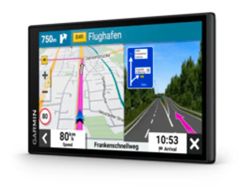Garmin DriveSmart 66 Navigationsgerät mit 2D/3D-Kartenansicht, Routenführung zum Flughafen und Echtzeit-Verkehrsdaten über
