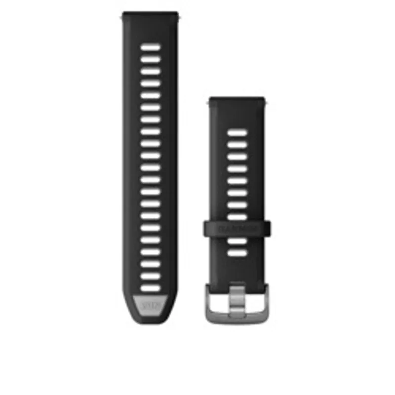 Garmin Schnellwechsel-Silikon-Armband 22 mm Schwarz/Hellgrau
