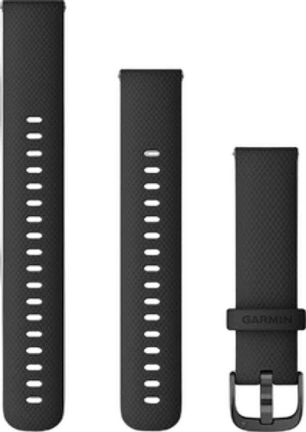 Garmin Ersatzarmband 18mm Silikon Schwarz/Schiefergrau