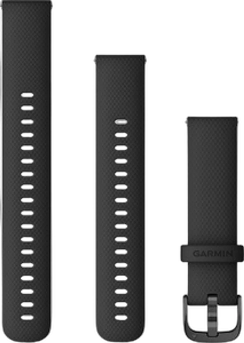 Garmin Ersatzarmband 18mm Silikon Schwarz/Schiefergrau