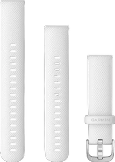 Garmin Ersatzarmband Silikon 18mm Weiß/Silber Schnalle
