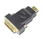 Adaptador Gembird DVI-D macho a HDMI macho con conectores dorados y cuerpo negro en ángulo diagonal para conversión de Adaptador Gembird DVI-D macho a HDMI macho con conectores dorados y cuerpo negro en ángulo diagonal para conversión de