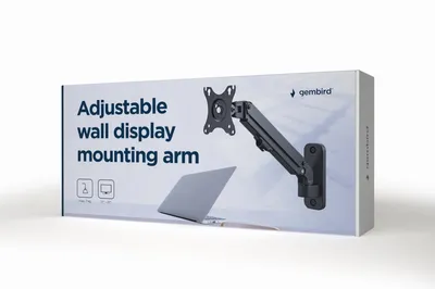 gembird Verstellbarer Wand-Montagearm, bis 27 Zoll/7 kg