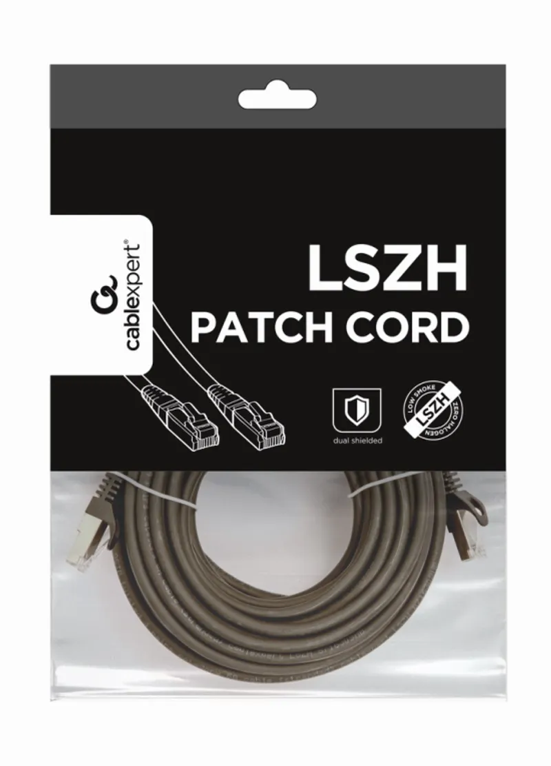 gembird CAT6A Patchkabel (LSZH), 10m, schw.