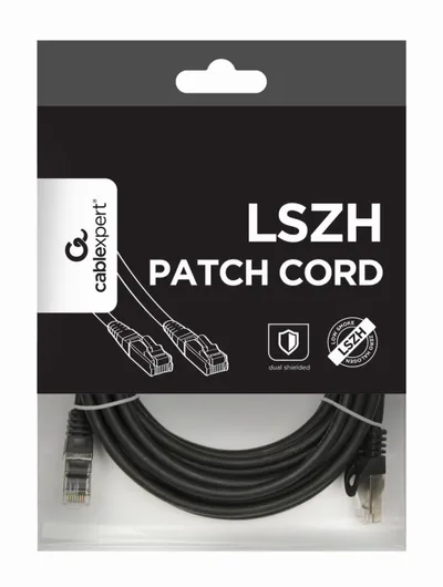 gembird CAT6A Patchkabel (LSZH), 5m, schw.
