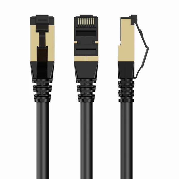 gembird S/FTP-Kat. 8 LSZH-Patchkabel, schwarz, 3 m