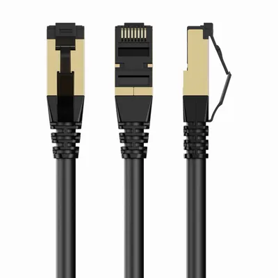 gembird S/FTP-Kat. 8 LSZH-Patchkabel, schwarz, 7 m