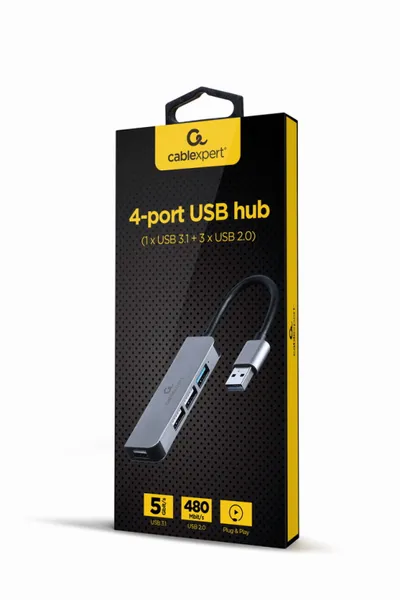 gembird 4-Port-USB-Hub (1 x USB 3.1 + 3 x USB 2.0)
