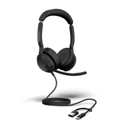 Jabra Evolve2 50, USB C/A, MS Stereo, w/o BT Bluetooth logo for consistency, but no BT function