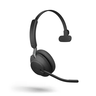 Беспроводная гарнитура Jabra Evolve2 65 USB-C MS Mono чёрного цвета с микрофоном на гибком держателе и мягкими амбушюрами Беспроводная гарнитура Jabra Evolve2 65 USB-C MS Mono чёрного цвета с микрофоном на гибком держателе и мягкими амбушюрами