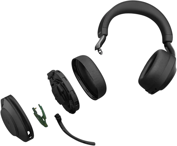 Jabra Headset Evolve2 85 UC Duo, inkl. Link 380a & Ladestat.