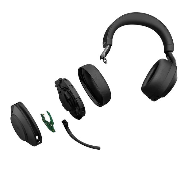 Jabra Headset Evolve2 85 MS Duo, inkl. Link 380a & Ladestat.