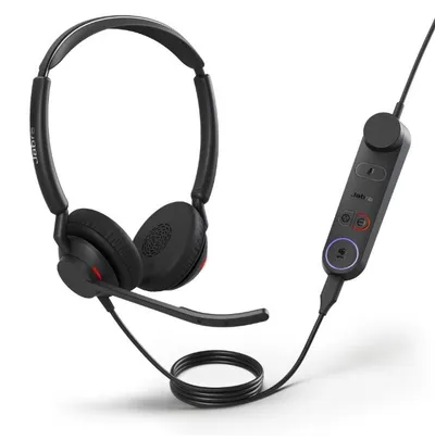 Чёрная моно гарнитура Jabra Engage 50 II Link с микрофоном и регулятором громкости для Microsoft Teams в офисе