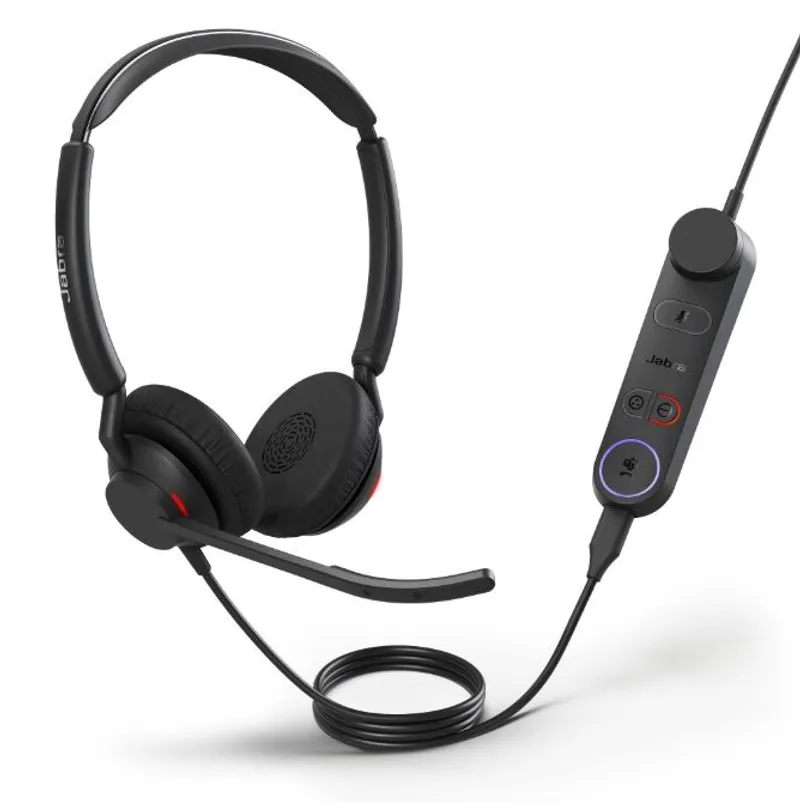 Чёрная моно гарнитура Jabra Engage 50 II Link с микрофоном и регулятором громкости для Microsoft Teams в офисе