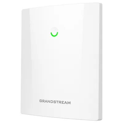 AccessPoint WiFi Grandstream GWN7660ELR, dispositivo bianco rettangolare con LED verde e logo in grigio, installazione per