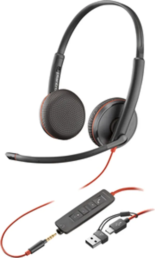 Poly Blackwire 3210        Mono              USB-C/A bulk