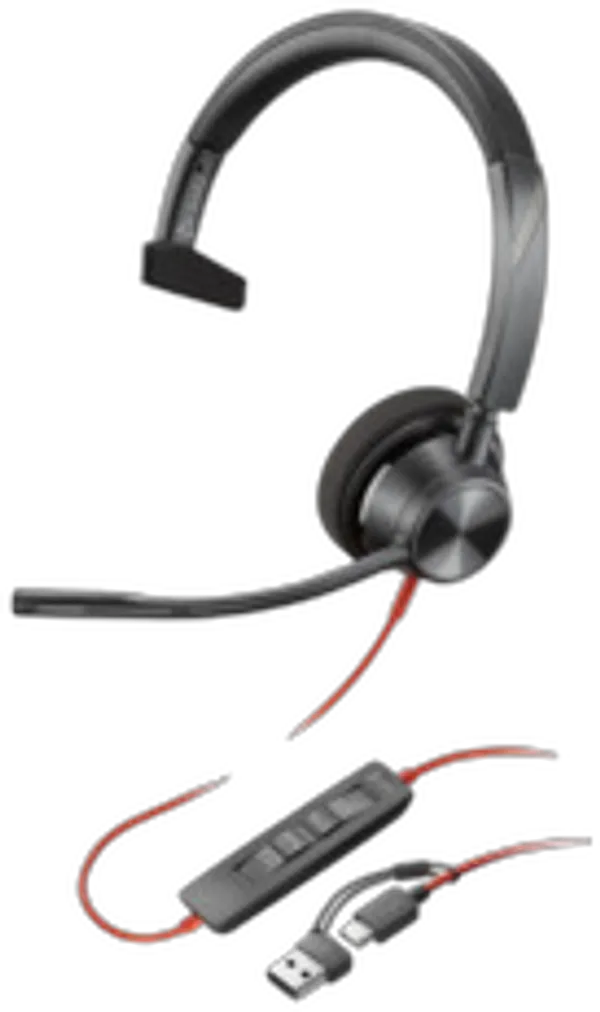 Poly Blackwire 3310        Mono              USB-C/A