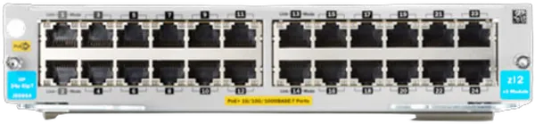 HPE ANW 24p 10/100/1000BASE-T PoE+ v3 zl2 Modul