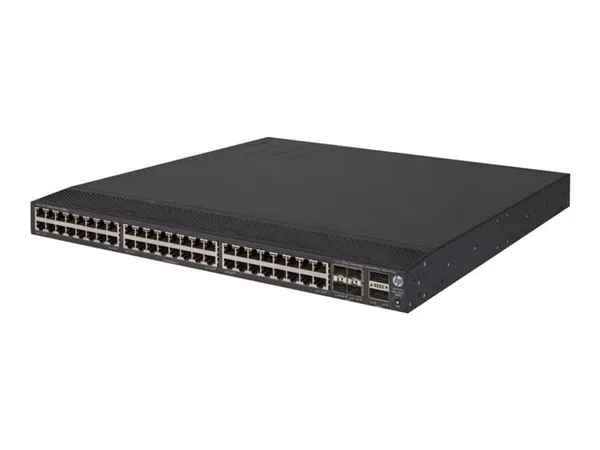 HP Switch 1000Mbit, 48xTP + 4xSFP+-Slot + 2xQSFP+-Slot, 5700-48G-4XG-2QSFP+, * ohne Netzteil/Fan Tray!*