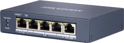 DS-3E0505HP-E - 5-Port 1GB unmanaged PoE Switch, IEEE 802.3af/at/bt, 60W