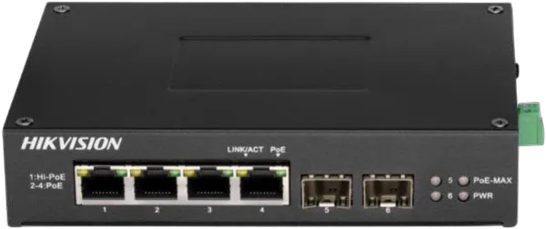 DS-3T0506HP-E/HS - 4-Port 1 Gbps PoE Switch, IEEE 802.3af/at/bt, 60W