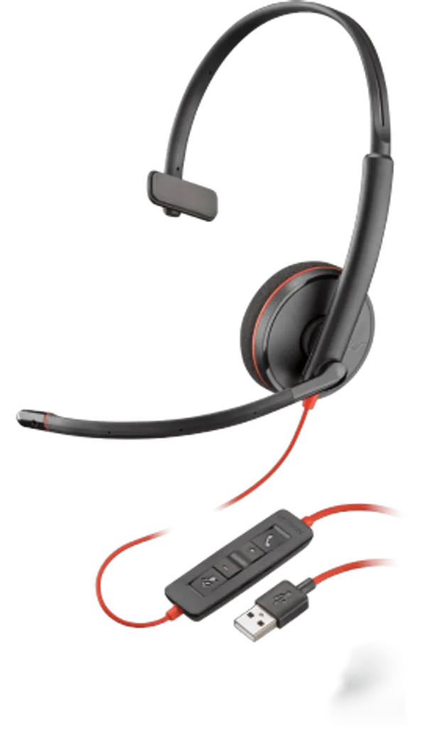 Plantronics Headset Blackwire C5210 monaural USB & 3,5 mm