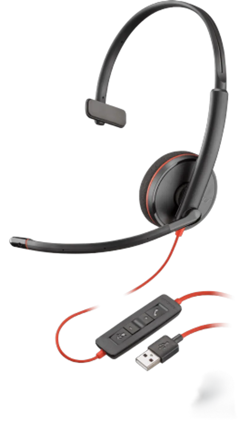 Plantronics Headset Blackwire C5210 monaural USB & 3,5 mm