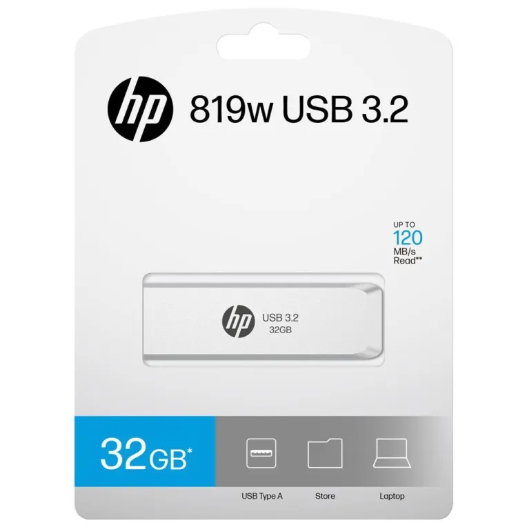 USB-Stick  32GB HP 819W  3.2 Flash Drive    (matte silver) retail
