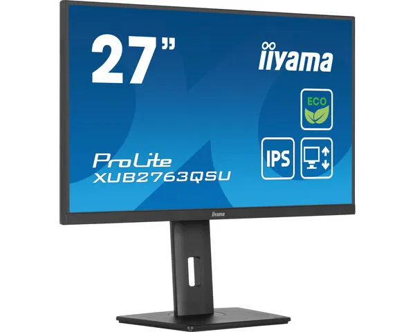 IIYAMA 68.6cm (27")  XUB2763QSU-B1 16:9 HDMI+DP+USB IPS Lift