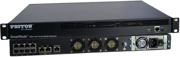 Patton SmartNode 10100 SmartMedia Gateway 4 E1/T1, 128 VoIP Channels with Standard Signaling Set. Redundant Universal AC Power