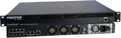 Patton SmartNode 10100 SmartMedia Gateway 8 E1/T1, 240 VoIP Channels with Standard Signaling Set. Redundant Universal AC Power
