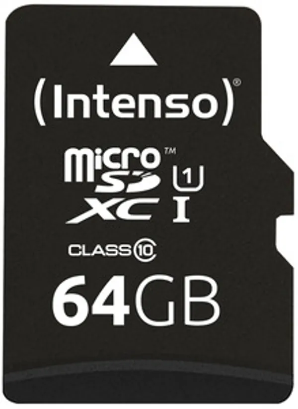 Intenso SD MicroSD Card 64GB SD-HC UHS-I retail
