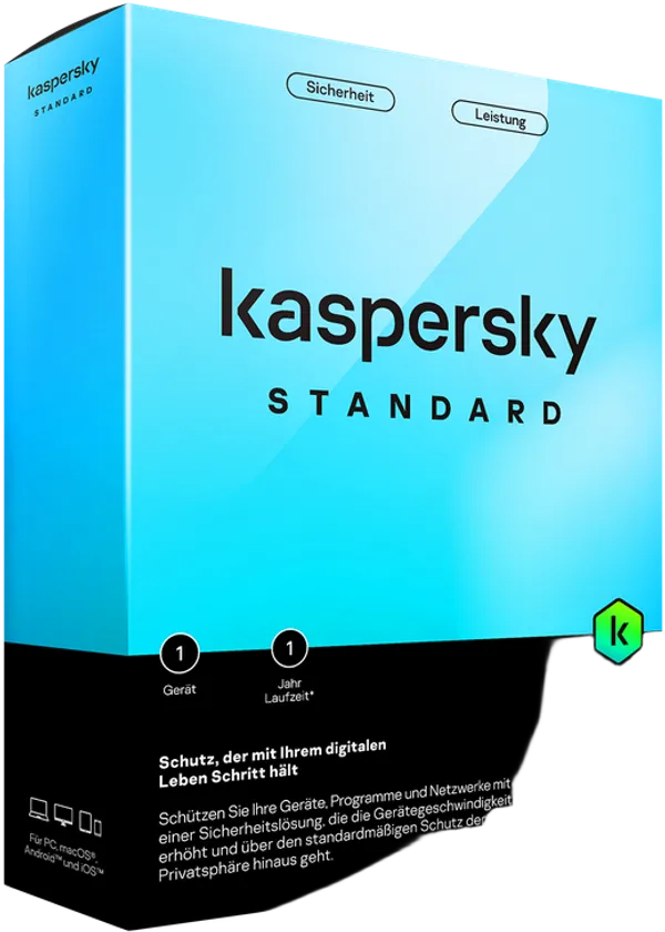 Kaspersky Standard  1 Gerät Box ohne Medien (DE)