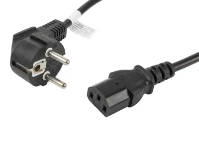 LANBERG Netzkabel CEE 7/7 90°->IEC 320 C13 1,8m VDE