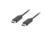 Cavo LANBERG USB-C M/M 2.0 nero da 1 metro con connettori maschi visibili su sfondo bianco. Cavo LANBERG USB-C M/M 2.0 nero da 1 metro con connettori maschi visibili su sfondo bianco.