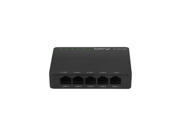 LANBERG Switch  5-Port 1Gb/s unmanag. Gigab.Eth. Desktop 12V