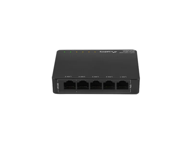 LANBERG Switch  5-Port 1Gb PoE+(4xPoE 30W/1x max.60W)unmanag