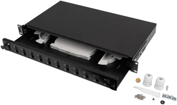 LANBERG 19" Fiber Patchpanel 1U 12xSC DUPLEX/12xLC QUAD sw